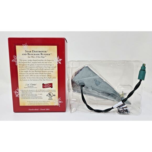 2004 Hallmark Star Wars Ornament Destroyer Blockade Runner...